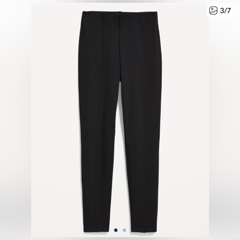 Old Navy Black Extra High Rise Skinny Pull On Dress Pants Size Large - Picture 2 of 4